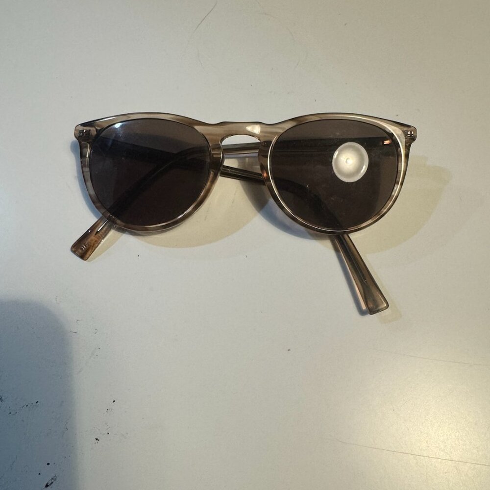 Warby Parker Haskell Sunglasses Chestnut Crystal Medium Brown - Picture 5 of 5